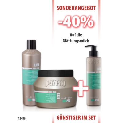 Liss HairCare Shampoo 350ml + Maske 500ml + Glättende Milch 200ml