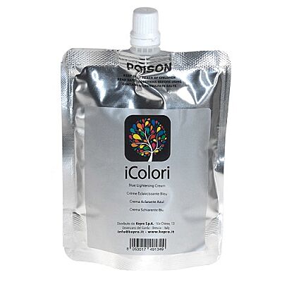 Blaue Aufhellungscreme für das Haar