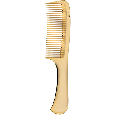 Wide-teeth Comb With Handle, gold