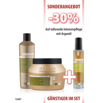 Argan Oil Shampoo 350ml + Maske 500ml + Intensivpflege 100ml