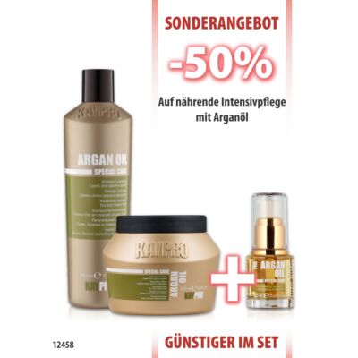 Argan Oil Shampoo 350 ml + Maske 500 ml + Flüssigkristalle 20 ml