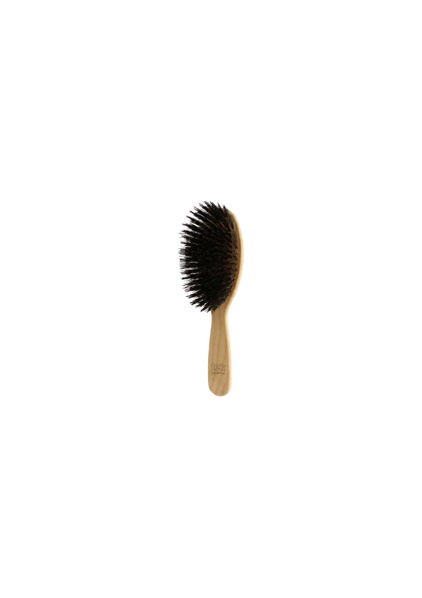 tek Large oval ash wood brush with genuine boar and nylon bristles