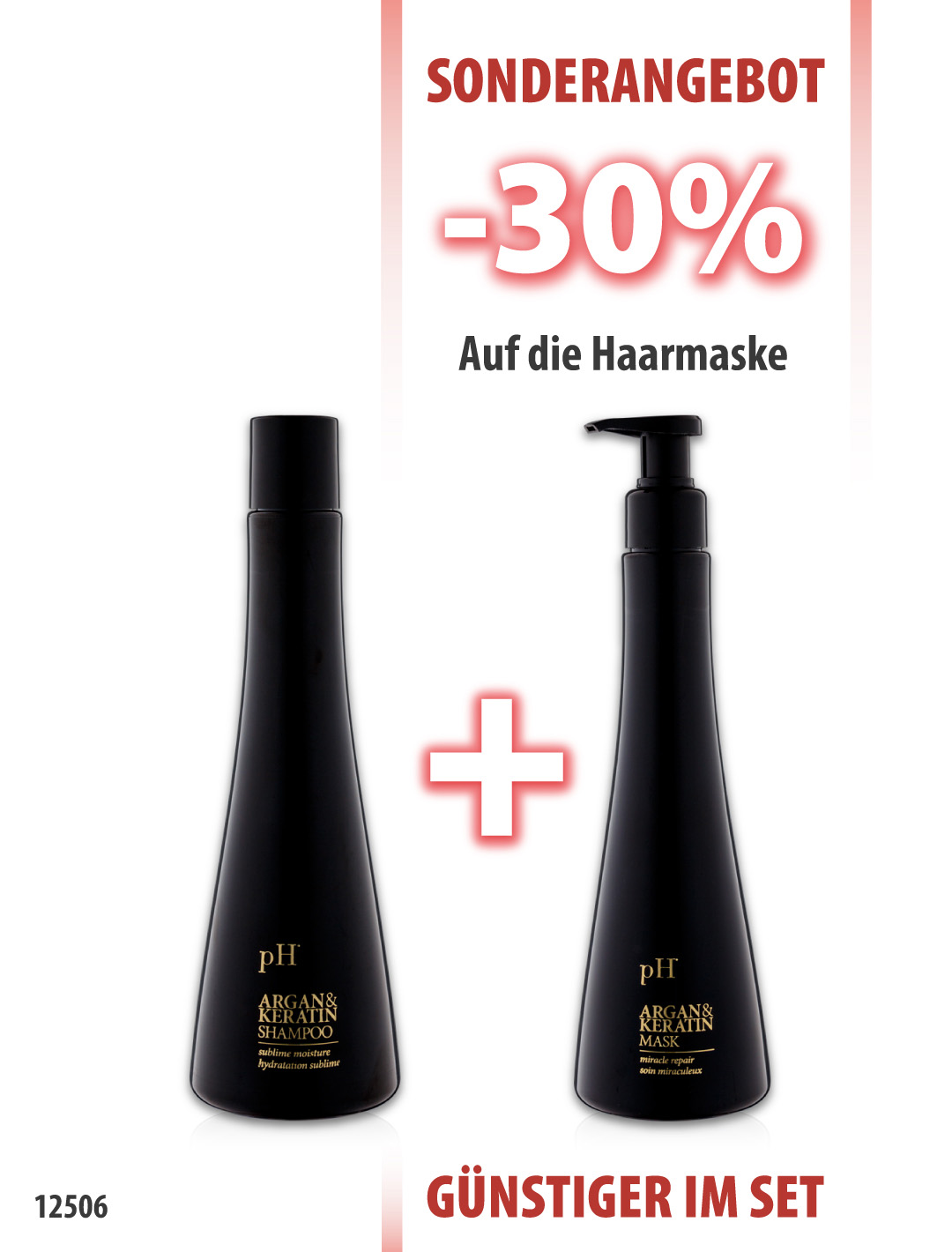 pH Argan&Keratin Shampoo 250ml + Maske 250ml