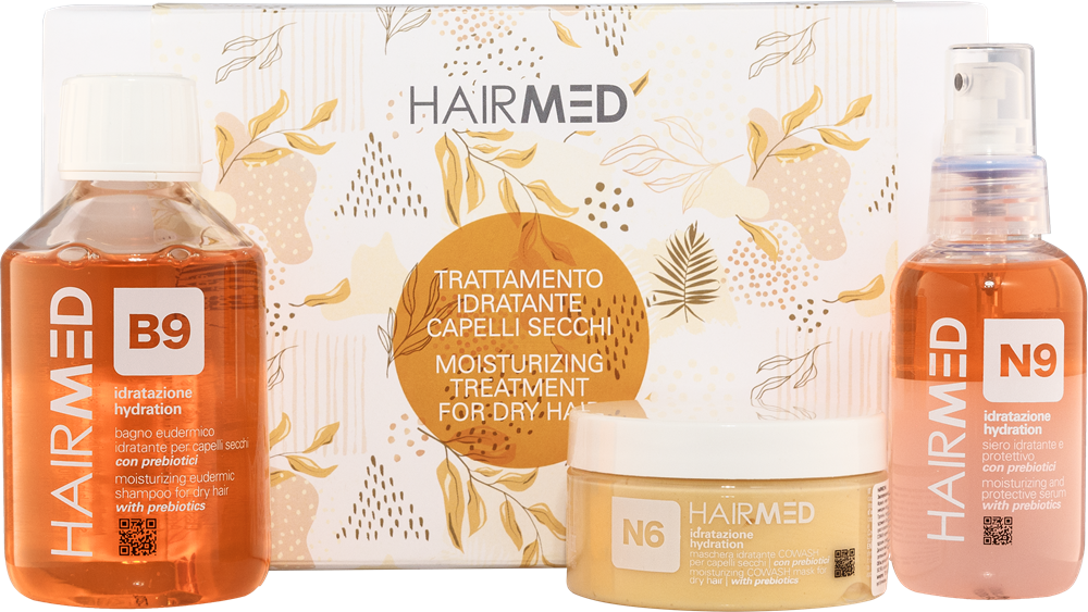 HAIRMED Feuchtigkeitsspendendes Set. Shampoo B9 200ml+ Maske N6 250ml+ Serum N9 100ml
