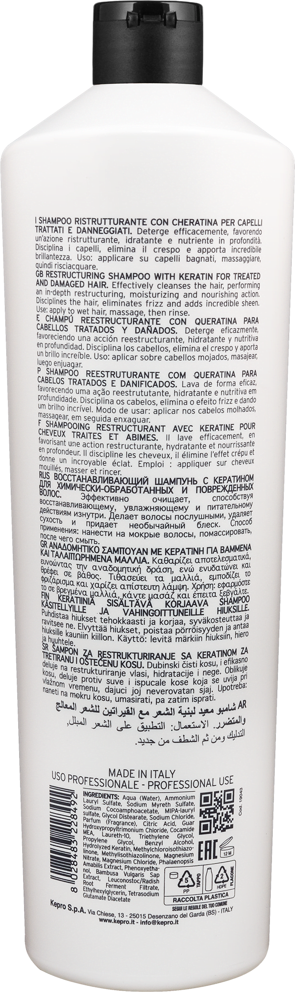 KayPro Keratin-Shampoo mit Keratin für chemisch geschädigtes Haar