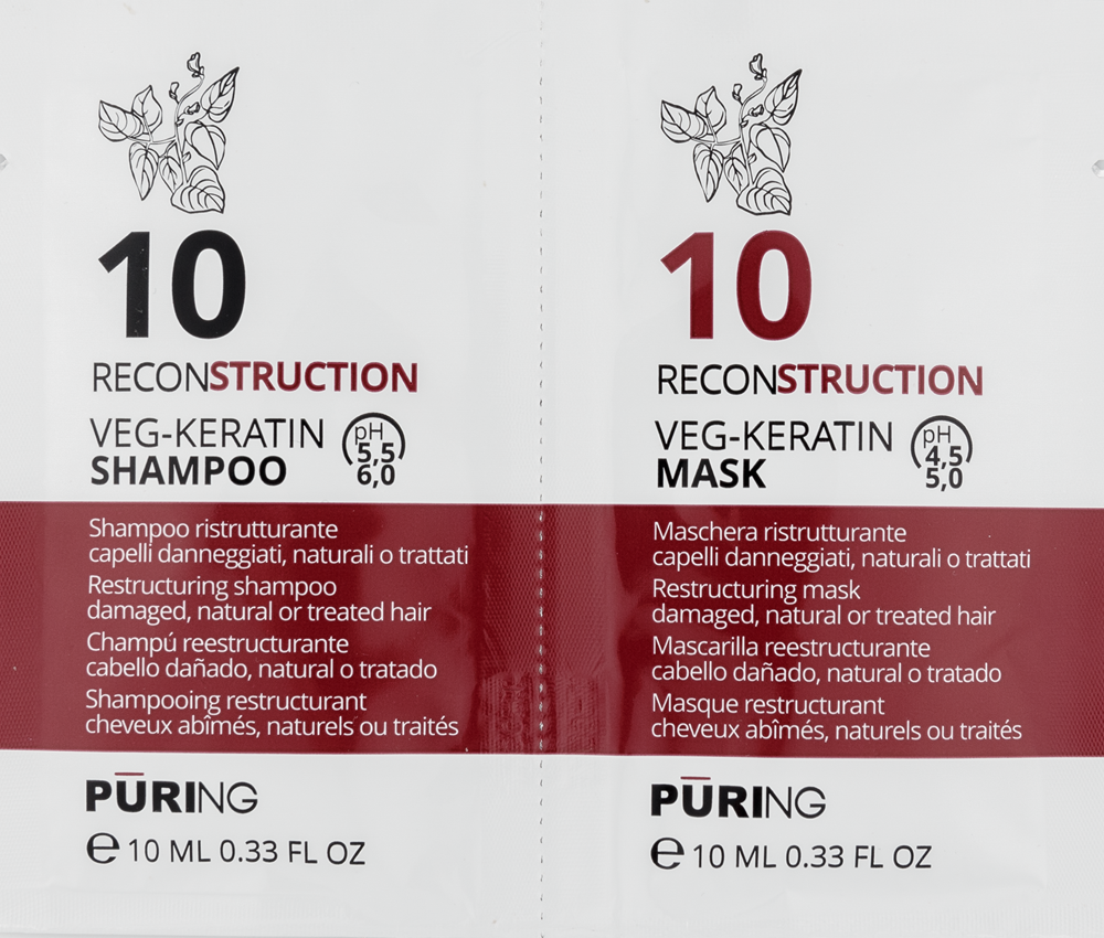 PURING 10 RECONSTRUCTION Shampoo+Maske 10ml+10ml