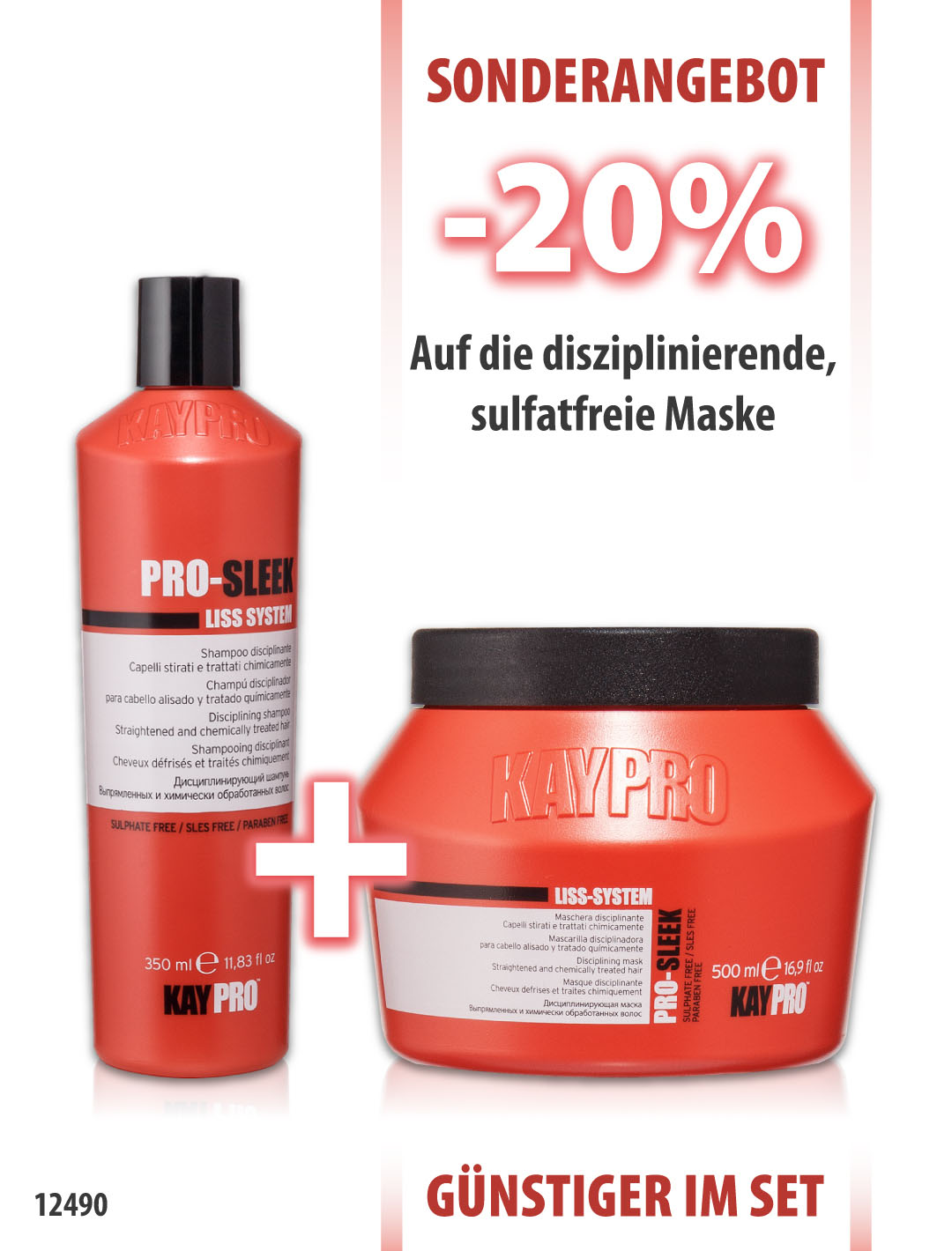 KayPro Pro-Sleek Shampoo 350ml + Maske 500ml