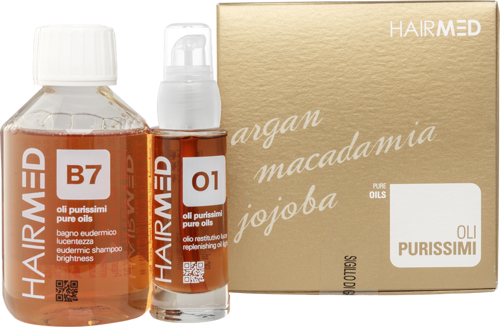 HAIRMED Oli Purissimi. Behandlungsset für Glanz. Shampoo B7 200ml+ Öl O1 30ml