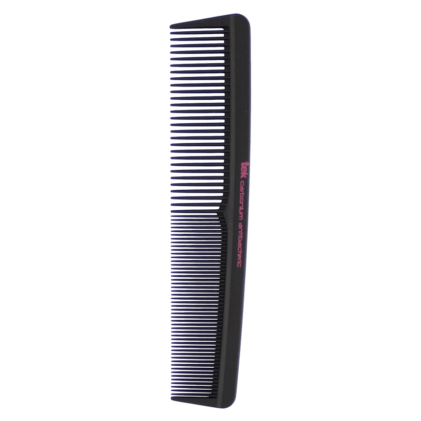 tek Wide/Fine-Tooth Cutting Comb in Antibacterial Pure Carbon Alloy