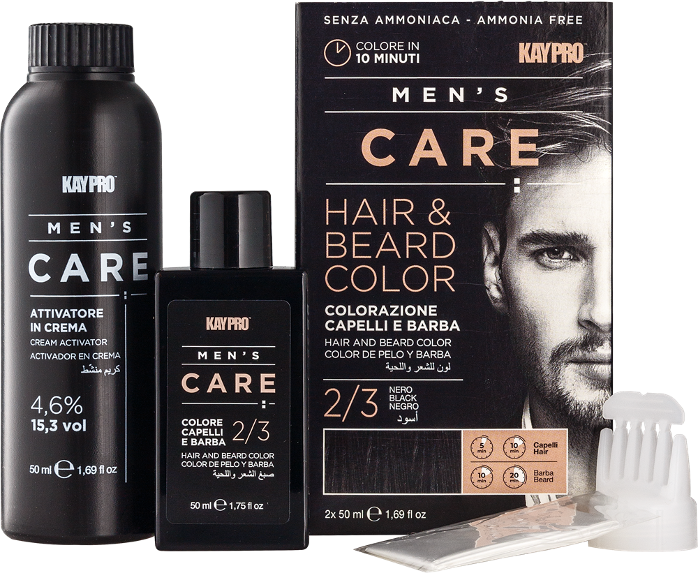 KayPro MEN'S CARE Haar- und Bartfärbeset Schwarz 2/3