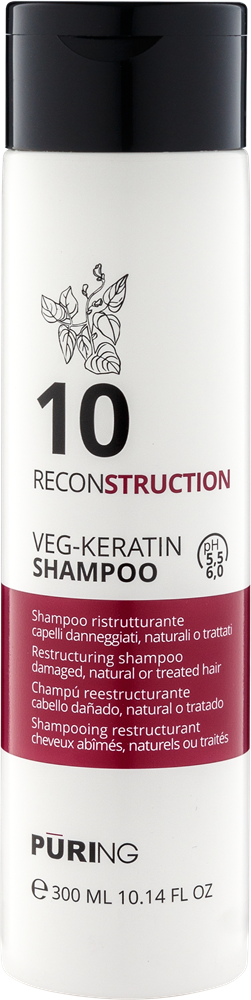 PURING 10 RECONSTRUCTION Restrukturierendes Shampoo mit pflanzlichem Keratin