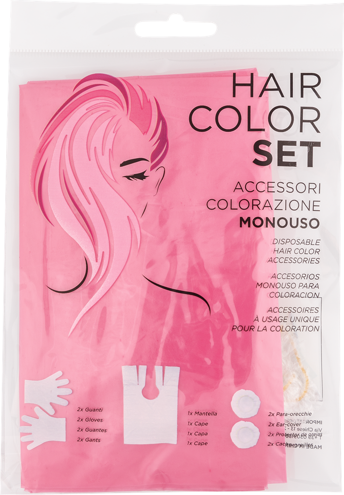 KayPro HAIR COLOR SET (Handschuhe + Umhang + Schutz für die Ohren)