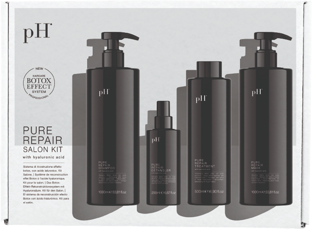 pH Pure Repair Salon Kit Shampoo+ Mask je 1000ml + Treatment 500ml +  Detangler 200ml